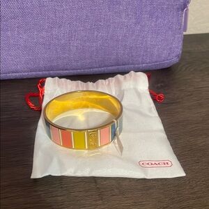 Coach Multicolor Enamel Bangle